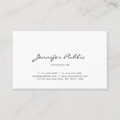 Carte De Visite Professionnel Moderne Élégant Plain Chic Minimalis (Devant)