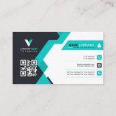 Carte De Visite Professionnel Moderne Élégant Simple (Dos)