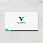 Carte De Visite Professionnel Moderne Élégant Simple (Devant)