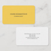 Carte De Visite Professionnel Moderne Élégant Simple Linge Premium (Devant / Derrière)