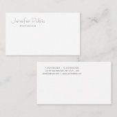 Carte De Visite Professionnel Moderne Élégant Simple Modèle Matte (Devant / Derrière)