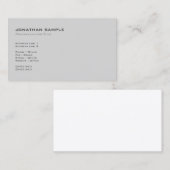 Carte De Visite Professionnel Moderne Élégant Simple Plain (Devant / Derrière)