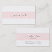 Carte De Visite Professionnel Moderne Élégant Sleek Plain Luxe (Devant / Derrière)