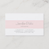 Carte De Visite Professionnel Moderne Élégant Sleek Plain Luxe (Dos)