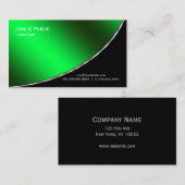 Carte De Visite Professionnel Moderne Élégant Vert Clair (Devant / Derrière)