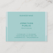 Carte De Visite Professionnel Moderne Élégant Vert Simple Modèle (Dos)