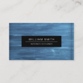 Carte de visite professionnel moderne en bois bleu (Devant)