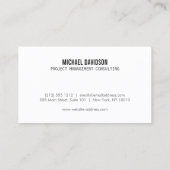 CARTE DE VISITE PROFESSIONNEL MODERNE en bois fonc (Dos)