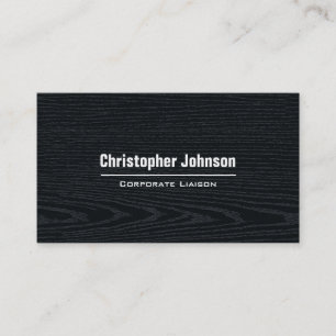 Carte de visite professionnel moderne en bois noir