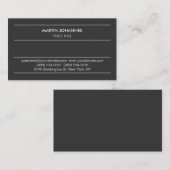 Carte de visite professionnel moderne en gris clai (Devant / Derrière)