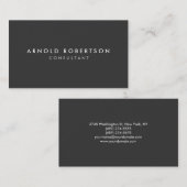 Carte de visite professionnel moderne en gris clai (Devant / Derrière)