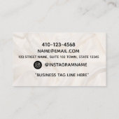 Carte de visite professionnel moderne en soie rose (Dos)