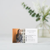 Carte De Visite Professionnel Moderne Entreprise photo de l'employ (Debout devant)