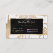 Carte De Visite Professionnel moderne et branché des palmiers d'or (Dos)