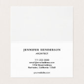 Carte De Visite Professionnel moderne et design noir et or (Intérieur déplié)