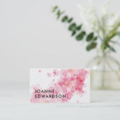 Carte De Visite Professionnel moderne et élégant de l'aquarelle ro (Debout devant)