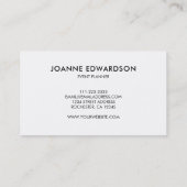 Carte De Visite Professionnel moderne et élégant de l'aquarelle ro (Dos)