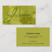 Carte De Visite Professionnel moderne et élégant de vert de chaux (Devant / Derrière)