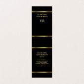 Carte De Visite Professionnel moderne et élégant du noir et de l'o (Intérieur déplié)