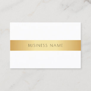 Carte De Visite Professionnel moderne et personnalisé Gold White