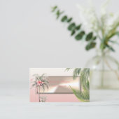 Carte De Visite Professionnel moderne, Feuilles de palme, Feuilles (Debout devant)