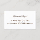 Carte De Visite Professionnel, Moderne, Fleur mixte, Blog de Cuisi (Dos)