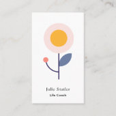 Carte De Visite Professionnel Moderne Floral Life Coach Conseil (Devant)