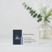 Carte De Visite Professionnel Moderne Géométrique Slee Marine Bleu (Debout devant)