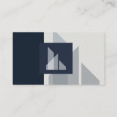 Carte De Visite Professionnel Moderne Géométrique Slee Marine Bleu (Dos)