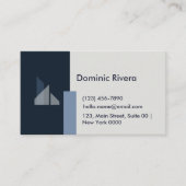 Carte De Visite Professionnel Moderne Géométrique Slee Marine Bleu (Devant)