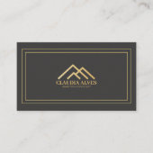 Carte de visite professionnel moderne | GOLD BALCK (Devant)