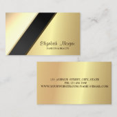 Carte De Visite Professionnel moderne Gold Géométrique (Devant / Derrière)