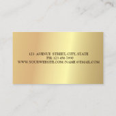 Carte De Visite Professionnel moderne Gold Géométrique (Dos)