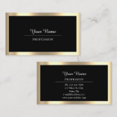 Carte De Visite Professionnel Moderne Golden Simple Minimalisme No (Devant / Derrière)