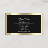 Carte De Visite Professionnel Moderne Golden Simple Minimalisme No (Dos)