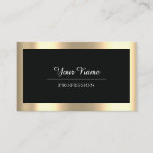 Carte De Visite Professionnel Moderne Golden Simple Minimalisme No (Devant)