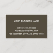 Carte De Visite Professionnel Moderne Golden Simply Grey (Dos)