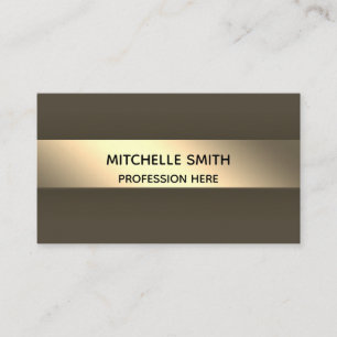 Carte De Visite Professionnel Moderne Golden Simply Grey