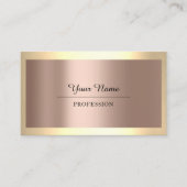 Carte De Visite Professionnel moderne Golden Simply Minimalism Ros (Devant)