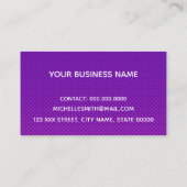 Carte De Visite Professionnel moderne Golden Simply Purple (Dos)