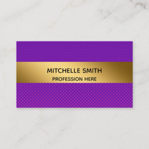 Carte De Visite Professionnel moderne Golden Simply Purple