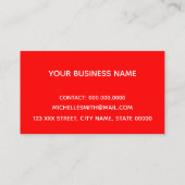 Carte De Visite Professionnel moderne Golden Simply Red (Dos)