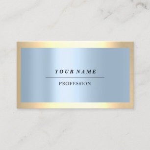 Carte De Visite Professionnel Moderne Golden Smoky Blue Pastel