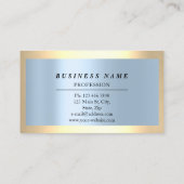 Carte De Visite Professionnel Moderne Golden Smoky Blue Pastel (Dos)