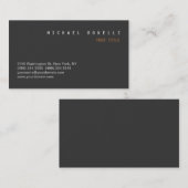 Carte de visite professionnel moderne gris chic (Devant / Derrière)