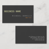 Carte de visite professionnel moderne gris chic (Devant / Derrière)