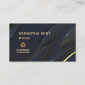 Carte de visite professionnel moderne Marine & Gol (Devant)