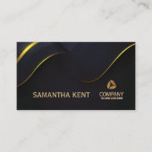 Carte de visite professionnel moderne Marine & Gol (Devant)