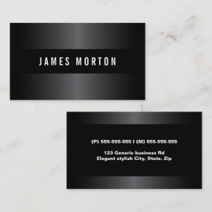 Carte De Visite Professionnel moderne masculin noir gris