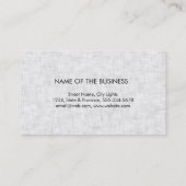 Carte De Visite Professionnel Moderne Minimal Blanc clair Élégant (Dos)
